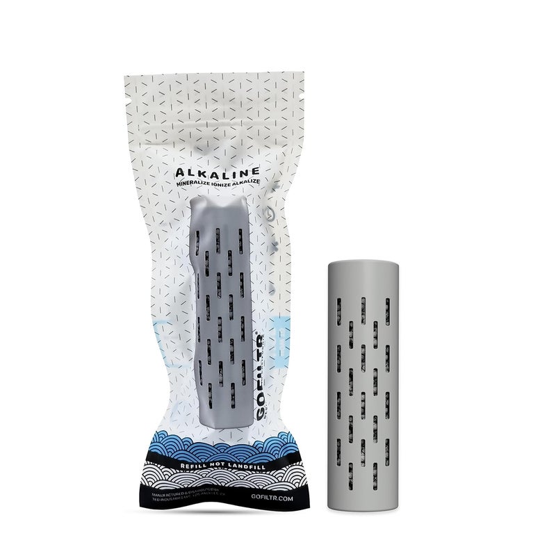 GOFILTR Alkaline Water Infuser - 9.5 pH + Electrolytes for Any Water Bottle/Small Pitcher, 750 Refills / 3 Months, Ionized Mineral Water Infuser (1 Pack) - Image 1